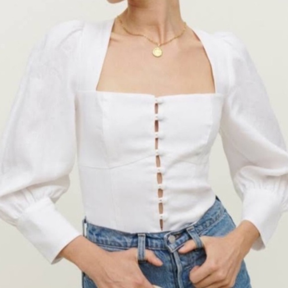 Reformation Micah Linen Top